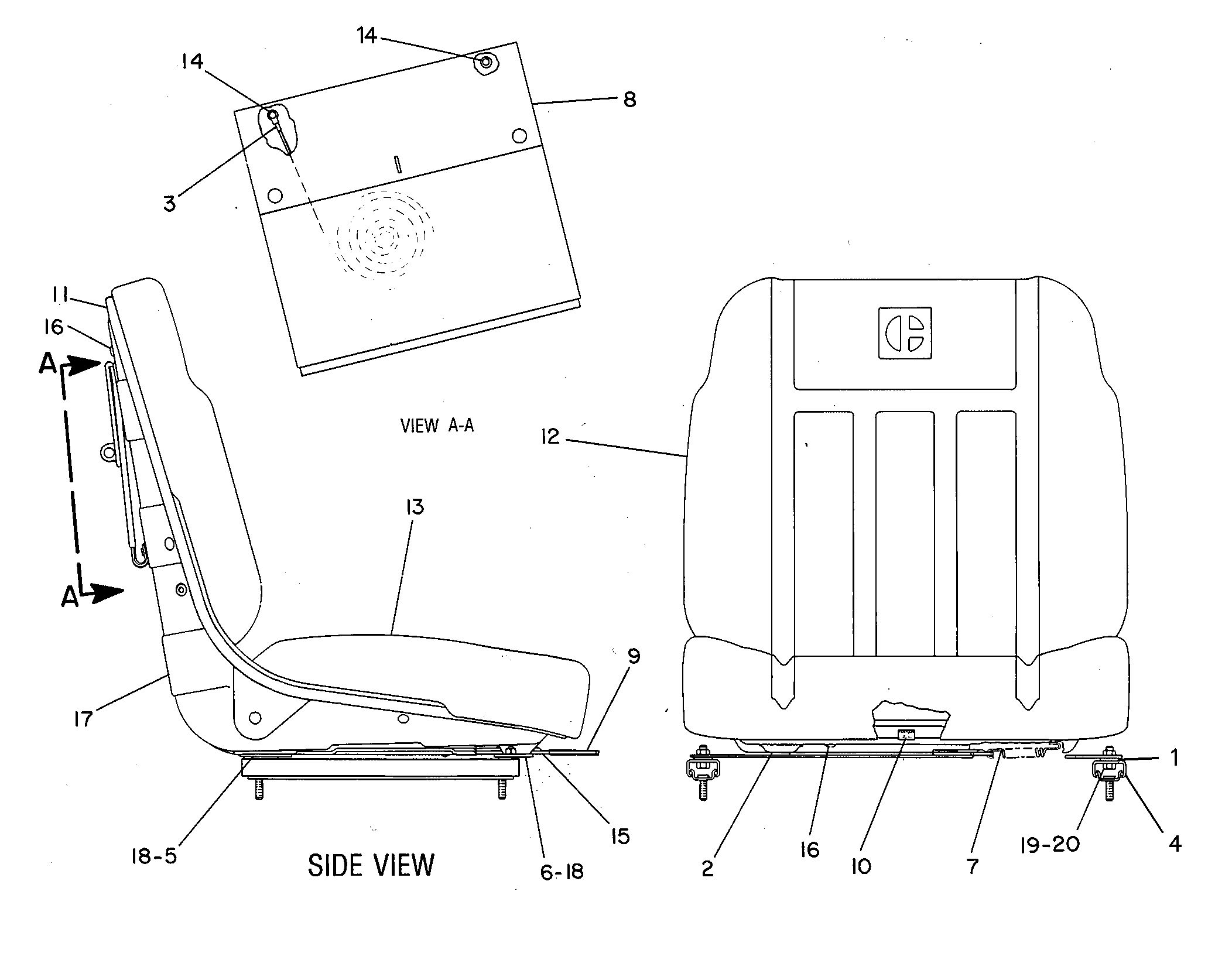 8Y-5481:БЛОК СИДЕНЬЯ