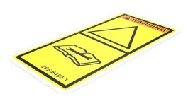 295-8454:Наклейка с предупреждением об опасности ожога рук кислотой