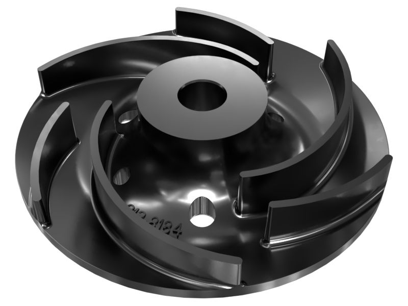 212-8184:Крыльчатка водяного насоса с 6 лопастями