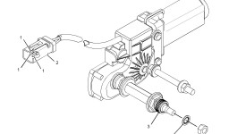330-5020:Электродвигатель стеклоочистителя в сборе