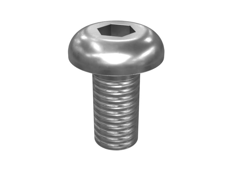 188-0337:Стальной винт с полукруглой головкой длиной 9,52 мм