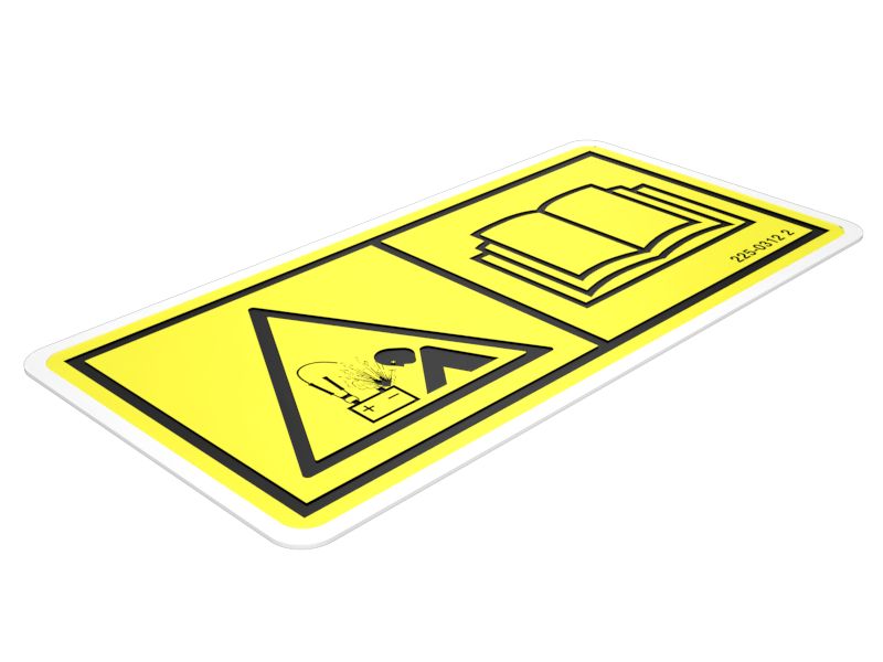 225-0312:Наклейка с предупреждением