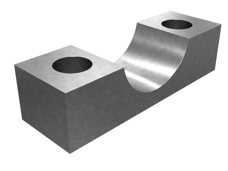 134-0989:Стальной блок общей длиной 78 мм