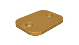 107-4749:Верхняя пластина крепежного зажима с двумя болтами толщиной 3 мм