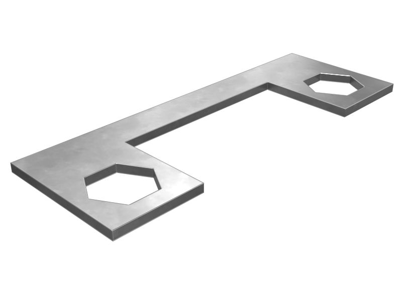 361-3883:Монтажная пластина толщиной 6 мм с двумя болтами