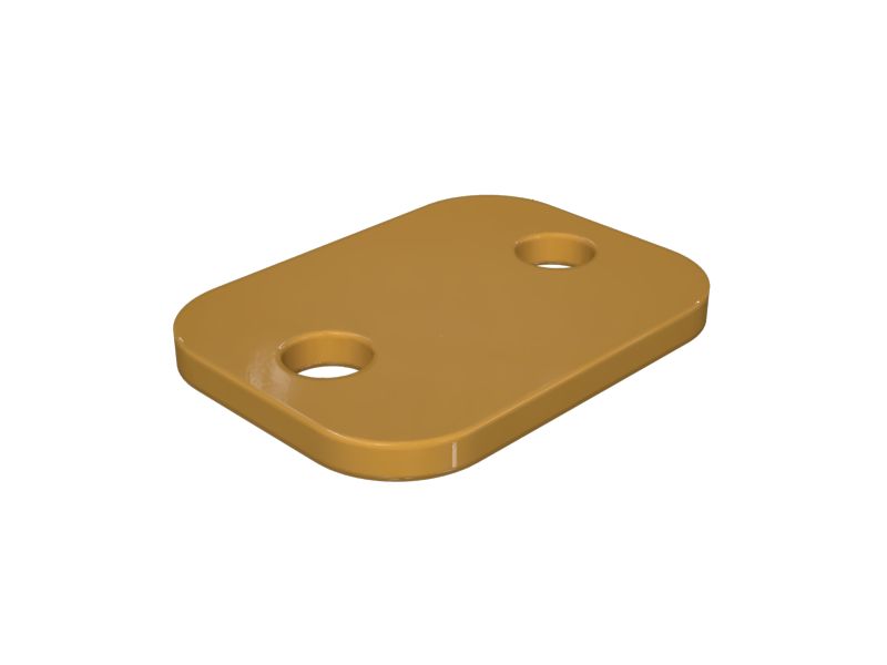 107-4749:Верхняя пластина крепежного зажима с двумя болтами толщиной 3 мм