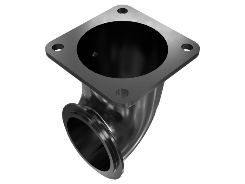 5L-7634:Коленчатый патрубок на выпуске турбокомпрессора