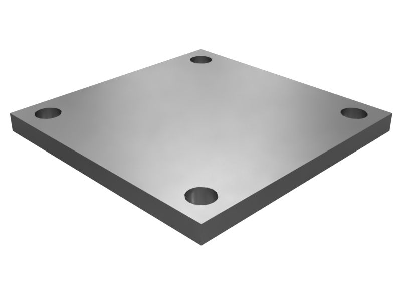 7N-4928:Монтажная крышка толщиной 8 мм с четырьмя болтами