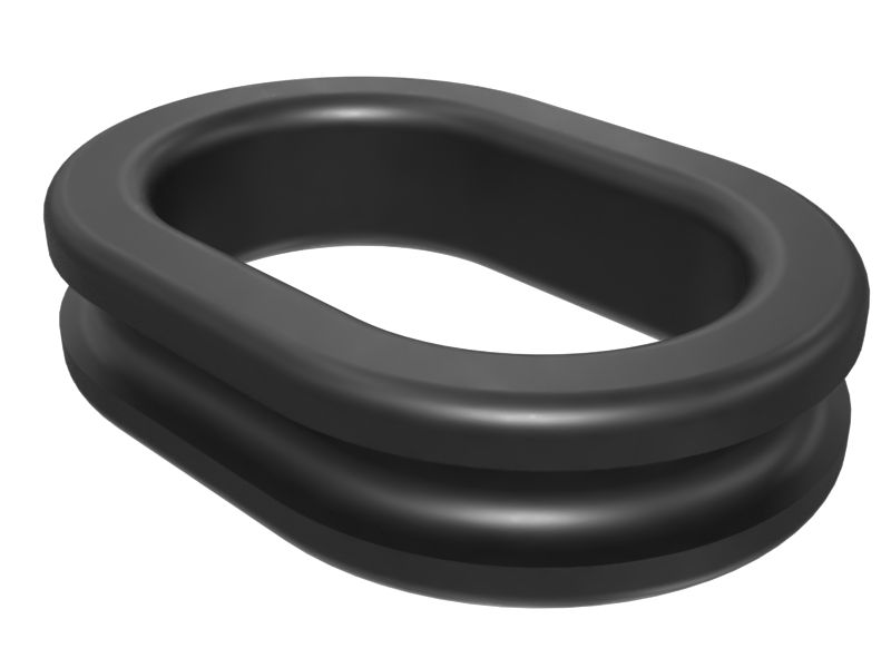 8C-0538:Резиновая овальная втулка центрального отверстия высотой 22,00 мм