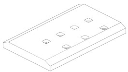 257-1853:Накладки для ровного резания (правая)