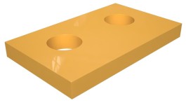 2K-0703:Прямоугольная шайба толщиной 6,35 мм