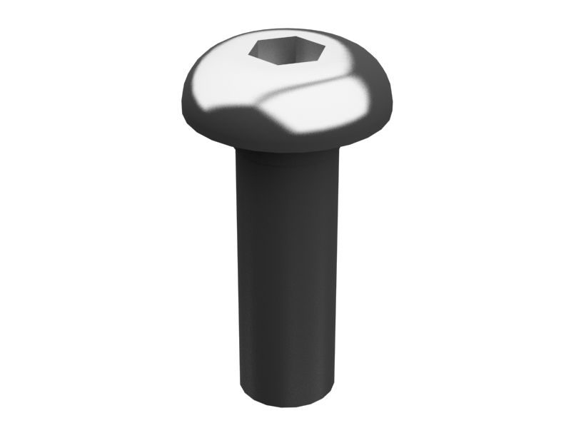 150-1293:Приводной винт с шестигранным гнездом и полукруглой головкой, длина 12 мм