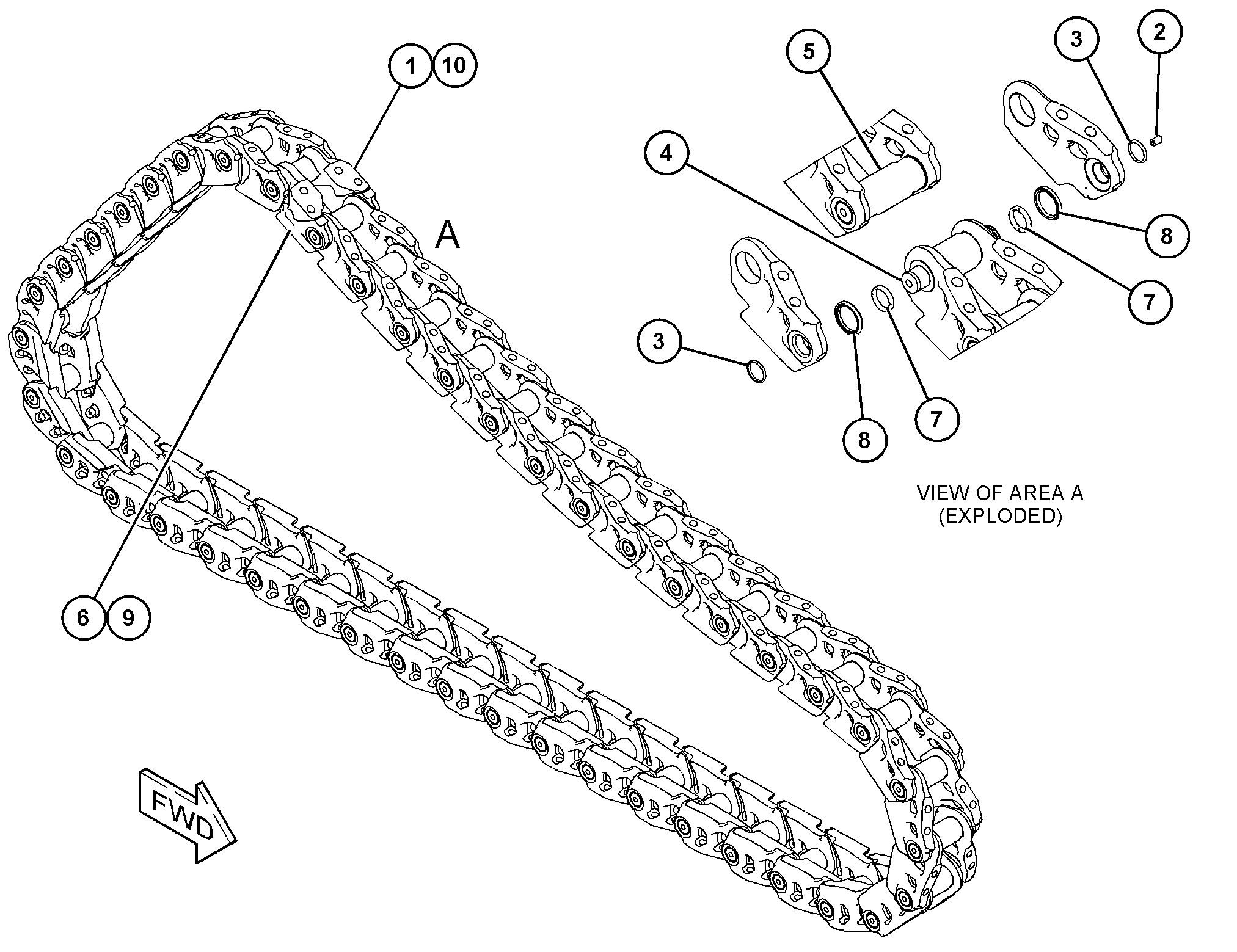 463-9336:ЗВЕНО ГУСЕНИЧНОЙ ЛЕНТЫ В СБОРЕ