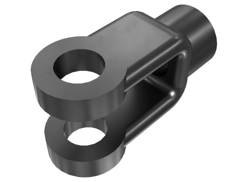 1M-1341:Вильчатый наконечник тяги с наружным диаметром 17,5 мм