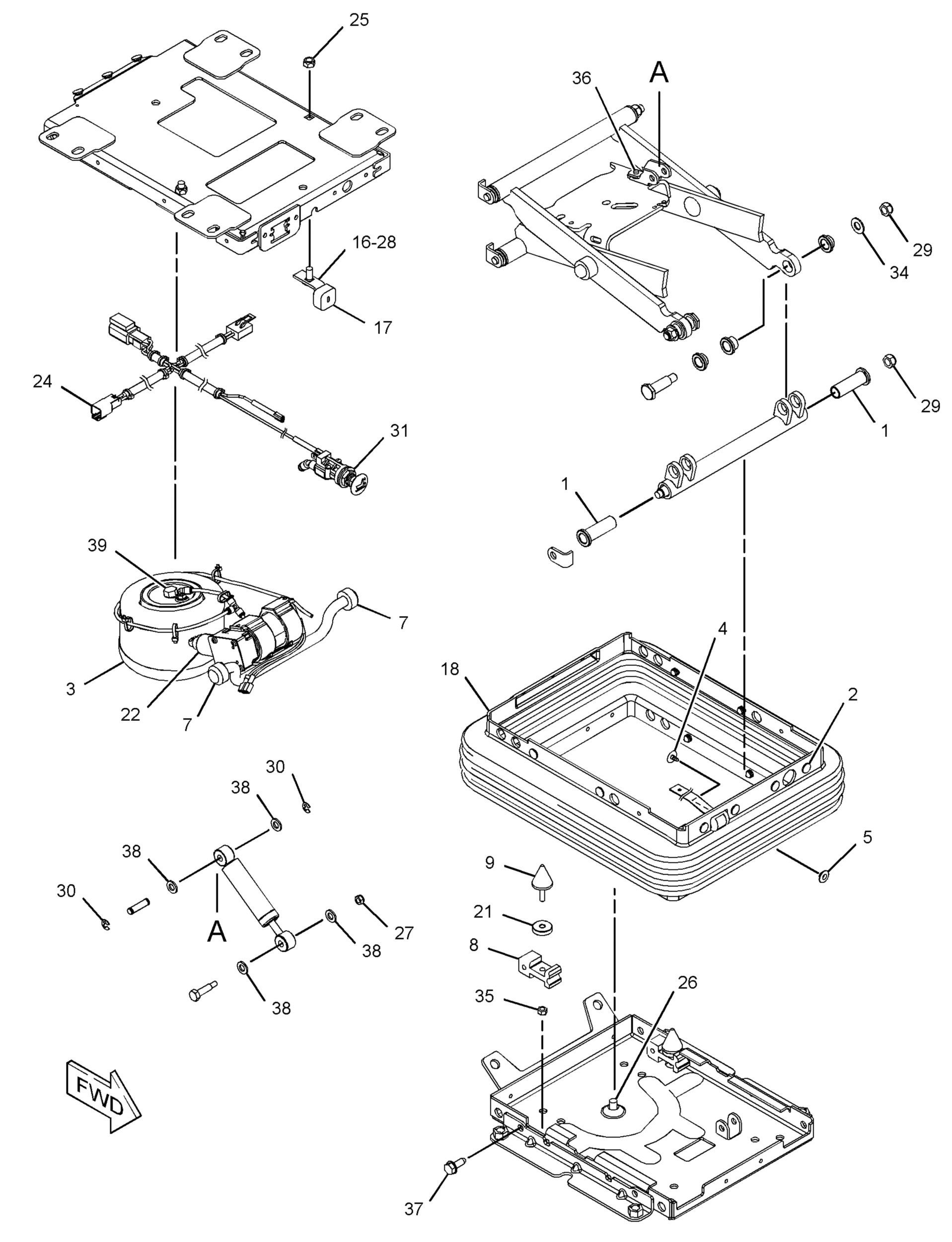 432-8929:Подвеска в сборе — сиденье