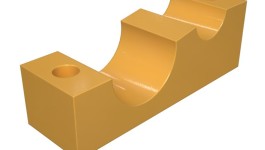 270-6721:Зажимная колодка для двух шлангов, длина 112,8 мм