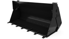 337-8946:Ковш 0,9 м3 (1,2 ярда3), устройство смены навесного оборудования мини-погрузчика, зубья с болтовым креплением