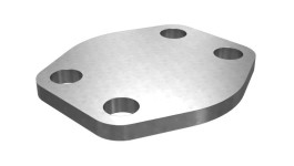 1S-3725:Крышка фланца с креплением на четыре болта, толщина 6 мм