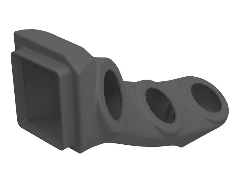 345-6191:Воздуховод в сборе — внутренний