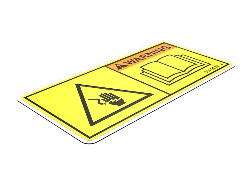 224-9830:Предупреждающая табличка об опасности поражения электрическим током