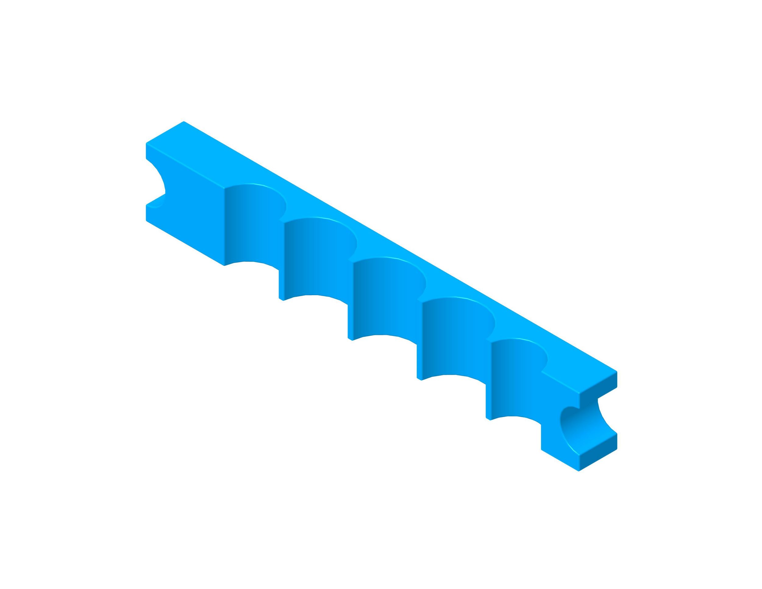 248-4276:Зажимная колодка для пяти шлангов, длина 191,2 мм