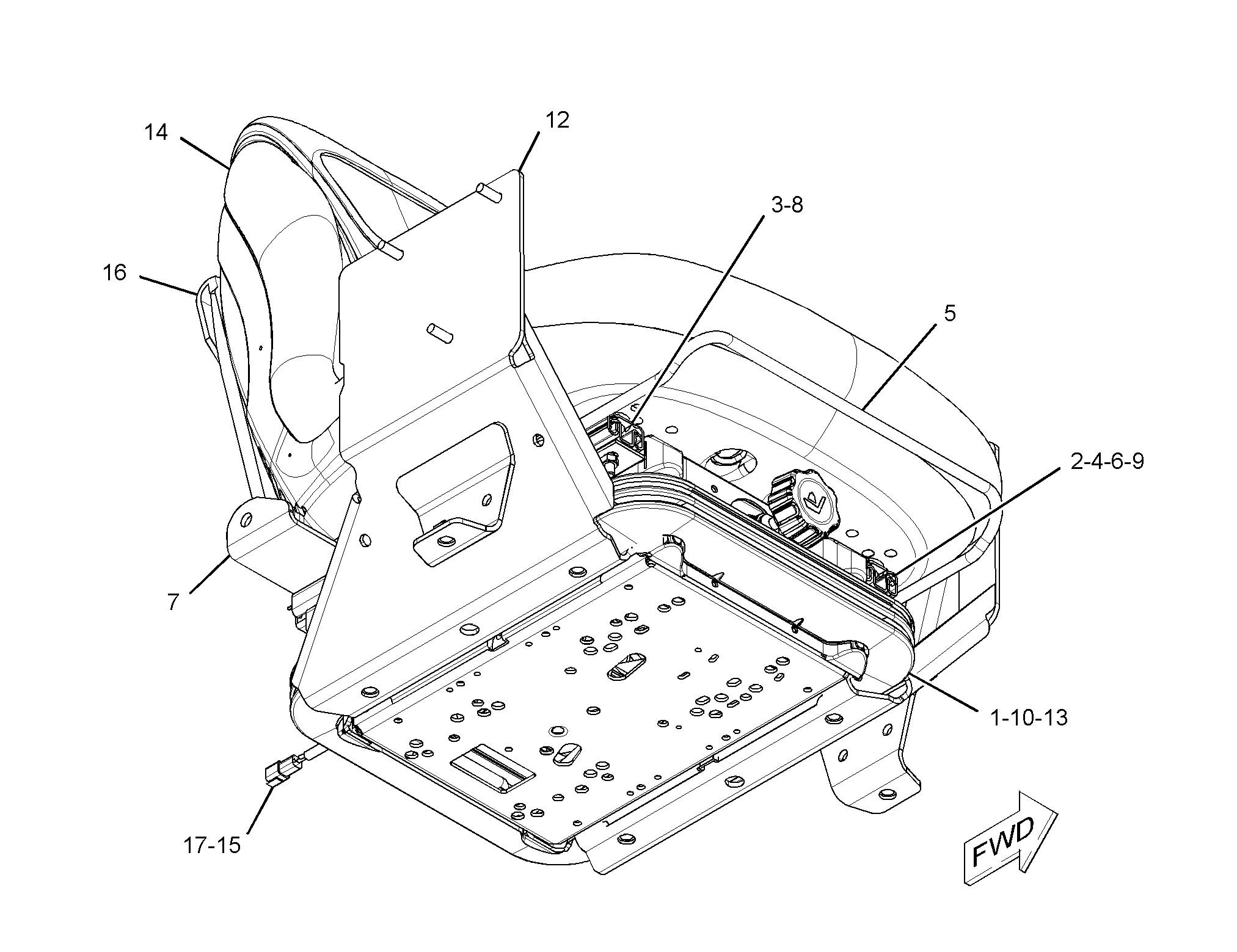 345-6330:СИДЕНЬЕ С ПОДВЕСКОЙ
