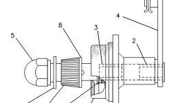 8X-2822:Вал направляющего колеса в сборе
