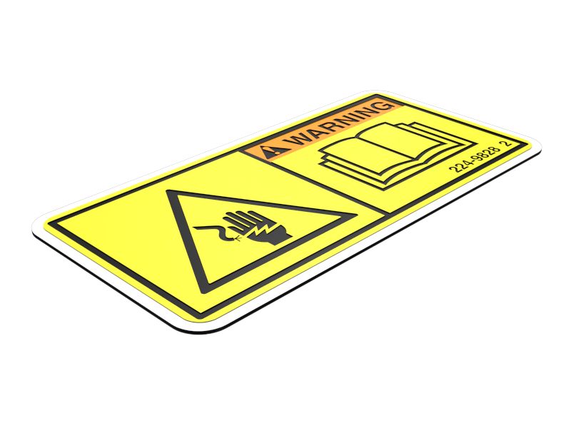 224-9828:Предупреждающая табличка об опасности поражения электрическим током