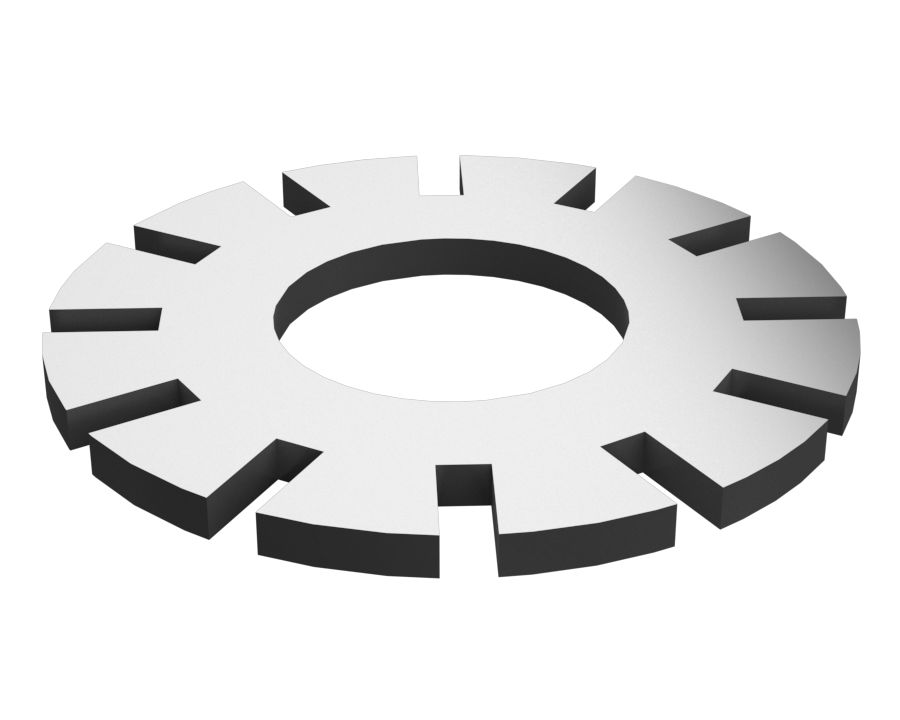 1H-4393:Стопорная шайба с наружным зубом M4