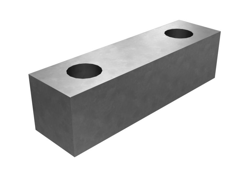 214-3617:Монтажная пластина с двумя болтами толщиной 12 мм