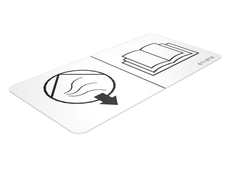 611-9718:Наклейка с инструкцией по продувке