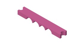 248-4274:Зажимная колодка для четырех шлангов, длина 191,2 мм