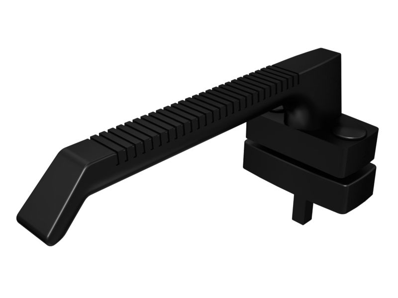 296-4298:Черная наружная ручка установленная на винте