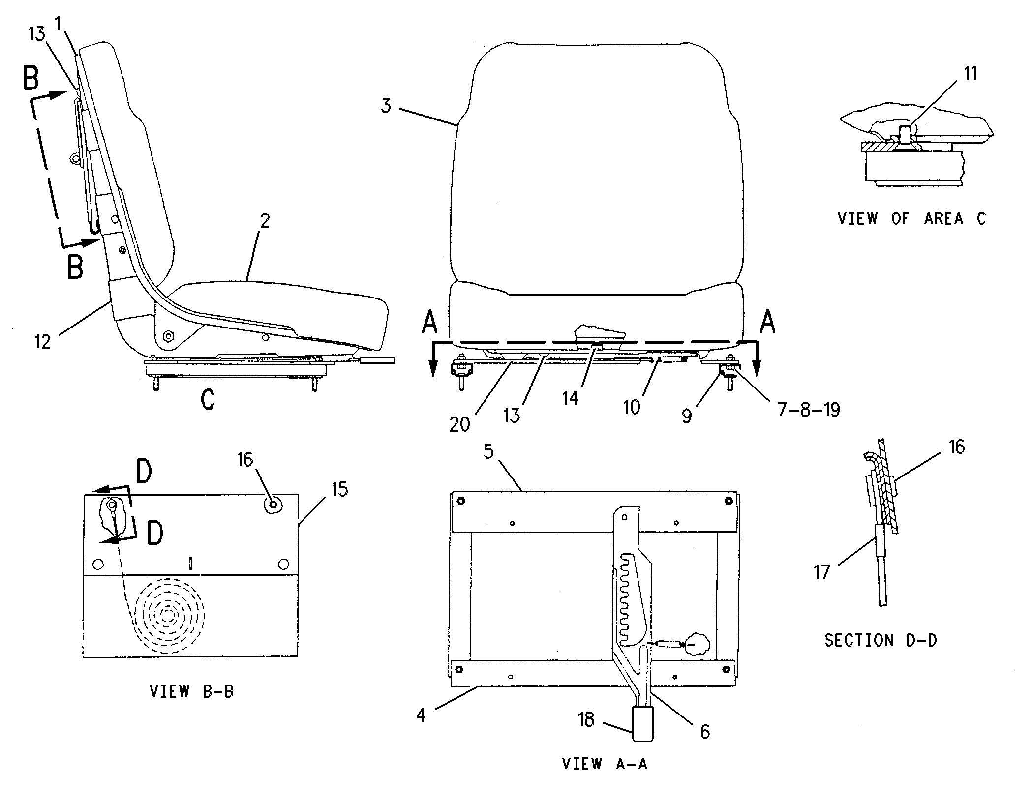 8Y-3910:Сиденье в сборе