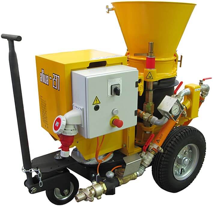 Торкрет-установка AL-237-Standard 5.6 литра 400V на тележке